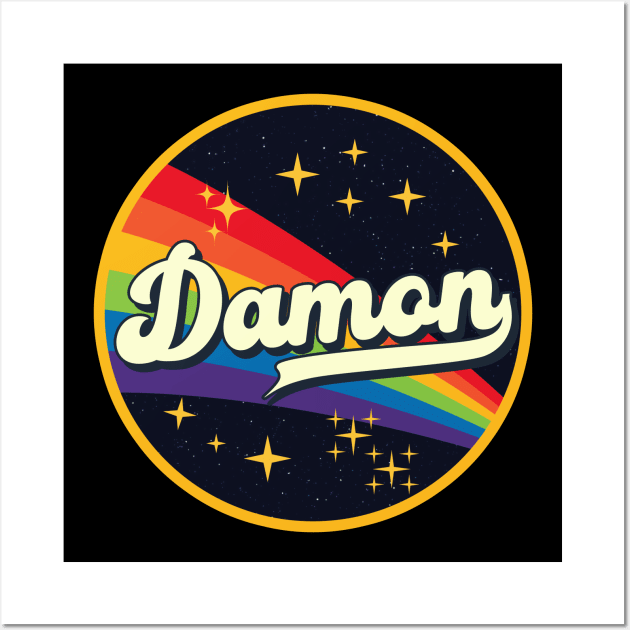 Damon // Rainbow In Space Vintage Style Wall Art by LMW Art